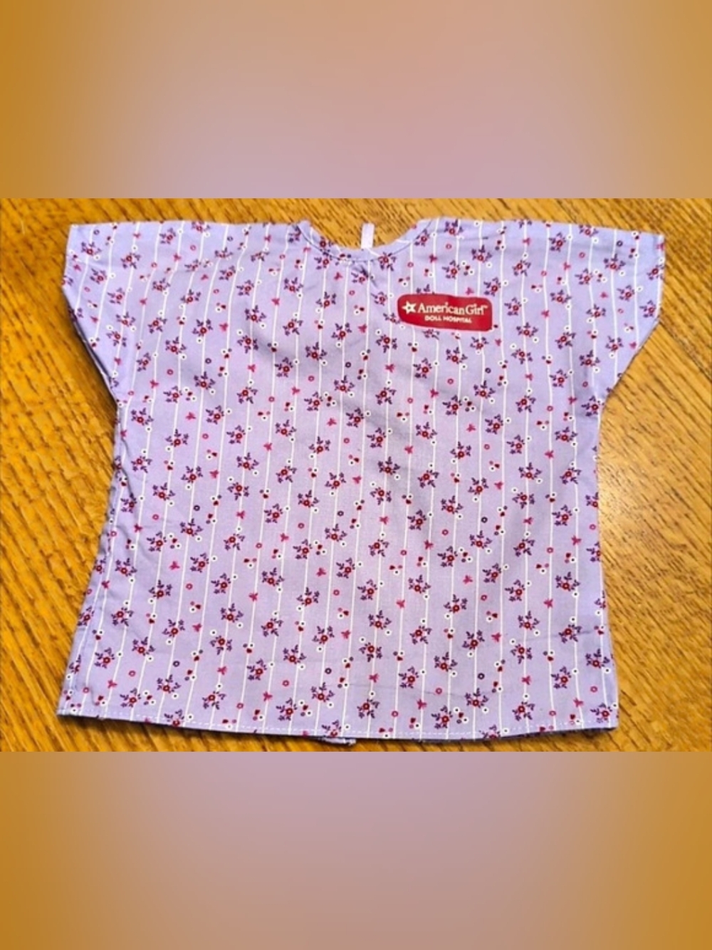 American Girl │ Bitty Baby Doll Hospital Gown │Purple with Flowers │Retired